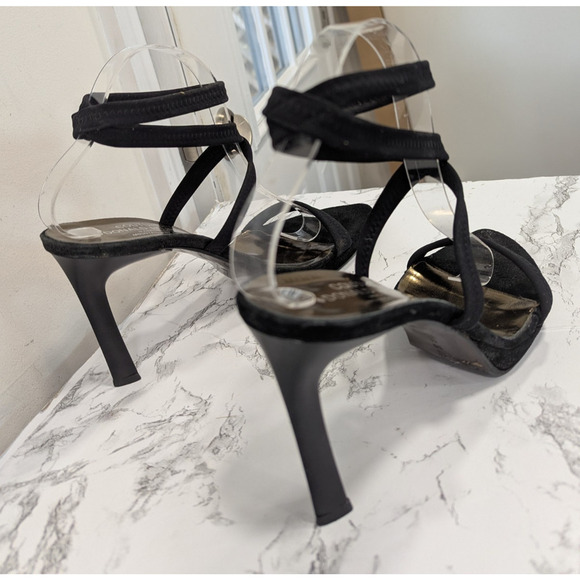 Couture Donald j Pliner Strappy Black Heels Size 10 Round Toe - Picture 5 of 7